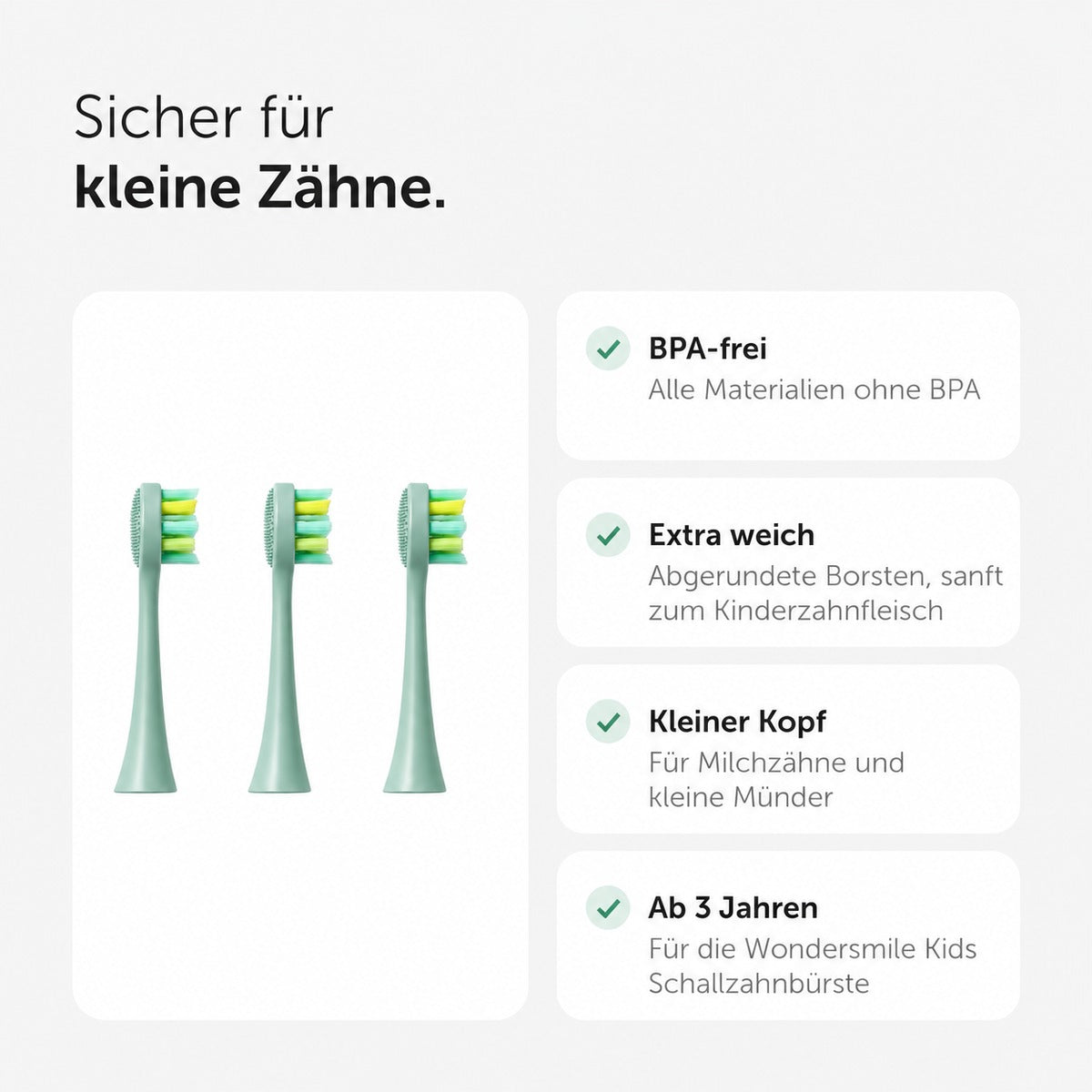 Wondersmile Kids Bürstenköpfe 3er-Set - WonderSmile GmbH