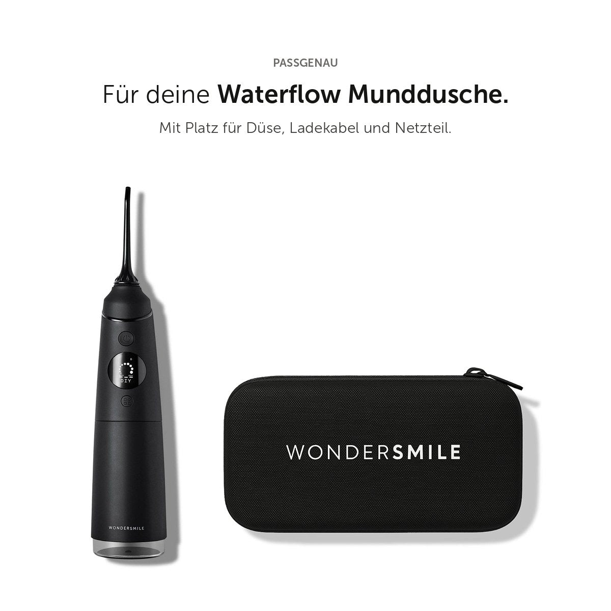 Munddusche Travel Case - Ultimate Black - WonderSmile GmbH